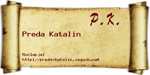 Preda Katalin névjegykártya